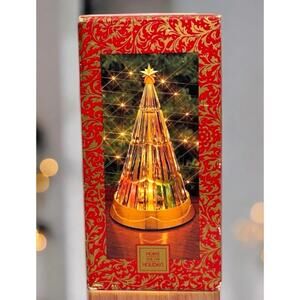 Lead Crystal Lighted Christmas Holiday Tree- Home For Holiday - New In Box